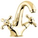 Emmevi Deco Classic, двухвентильный смеситель для раковины (излив 14,5 см), с донным клапаном, цвет золото 12013/OR