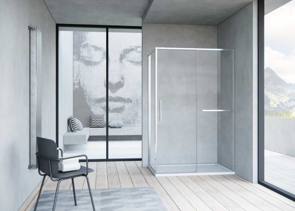 Vincea Душевой уголок Слим Софт (Slim Soft) VSR-1SS8015CL, 1500*800, хром, стекло прозрачное