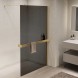 Vincea Душевая перегородка Волк-Ин (Walk-In) VSW-1HR900CGG, 900*2000, брашированное золото, стекло тонированное