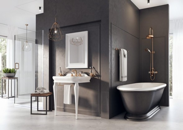 Смеситель для раковины Webert Karenina KA700102010. золото