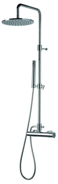 Emmevi Filobrass, душевая колонна, высотой 84-120 см, со смесит., рукоятка без стержня, с круглым антик. верхним душем 25 см, цвет хром 8500284ZI/CR