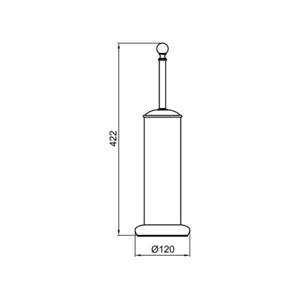 Ершик для унитаза Webert Karenina KA501302010, золото