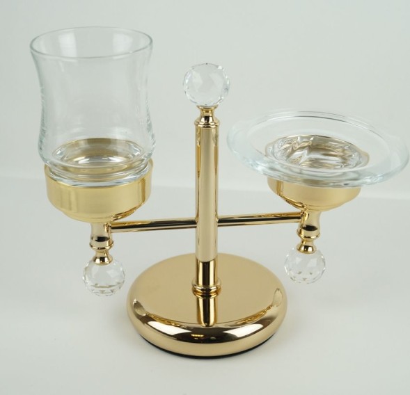 Stil Haus Smart Light, настольная мыльница + стакан, цвет золото
