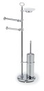 Stil Haus Elite, стойка: мыльница + полотенцедерж. + бумагодержатель + ёрш металлический, цвет хром