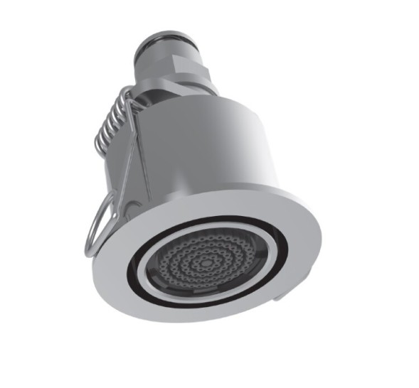 Микродуш, Fima Carlo Frattini, Waterdot, скрытый с пружинным креплением, тип струи-Микадо, цвет-никель брашированный F3710KSN