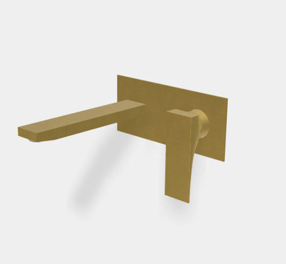 Смеситель для раковины, Fima Carlo Frattini, Zeta, цвет-золото брашированное F3971WLX5OS