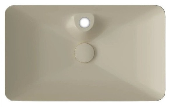 Раковина ISVEA SistemaY Clear накладная ШГВ 644*395*125 отверстия для смесителя 1 цвет слоновая кость матовый 10SY50065-2K