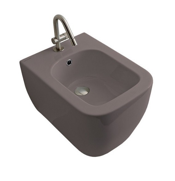 Биде Scarabeo TEOREMA 2.0 подвесное с одним отверстием цвет песочный матовый 5127 52