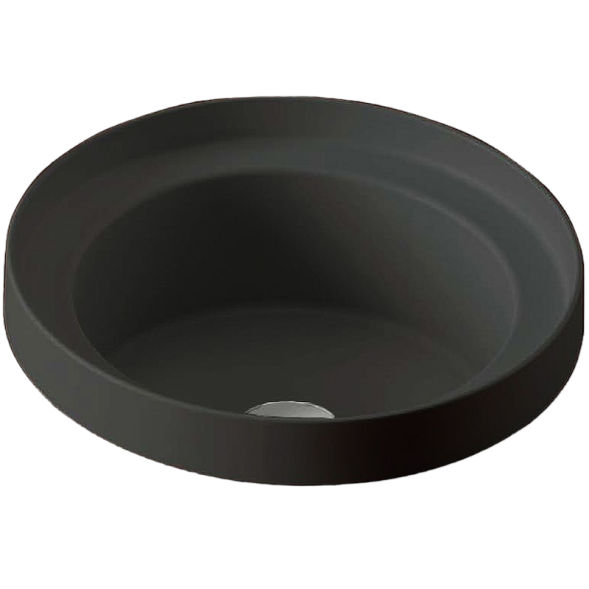 Раковина Artceram Fuori Scala полувстраиваемая без отверстий  цвет черный матовый TFL032 17 00