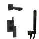 Paini Комплект на 2 потребителя Grazia , для ванны с ручным душем, черный брашированный PVD