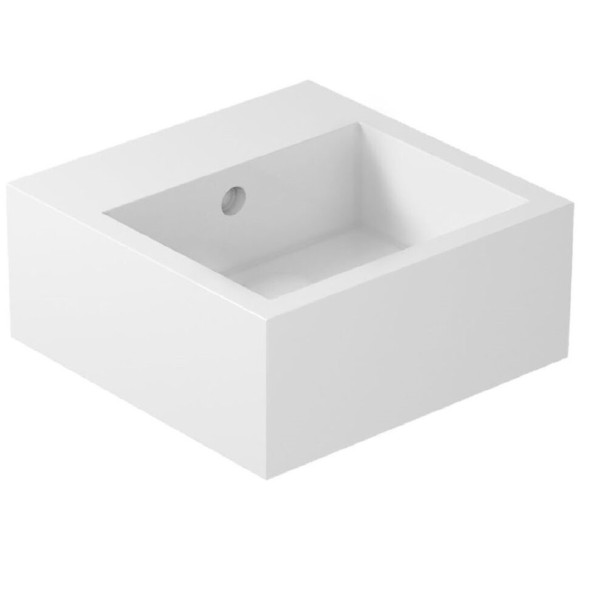 Раковина GALASSIA PLUS DESIGN 6034M накладная или подвесная с одним отверстием с переливом цвет белый глянцевый