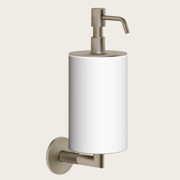 Gessi Дозатор для жидкого мыла, Anello, шгв 75*128*243, цвет дозатора Старинная латунь#белый  63713#713