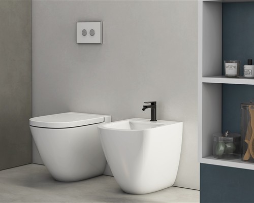 Унитаз GLOBO STOCKHOLM напольный приставной цвет белый LA002BI