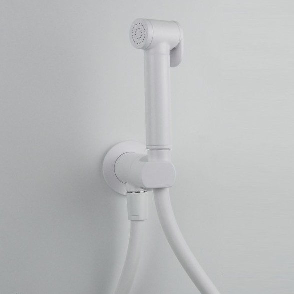 Daniel Suvi, комплект гигиенического душа с прогрессивным картриджем, цвет белый матовый