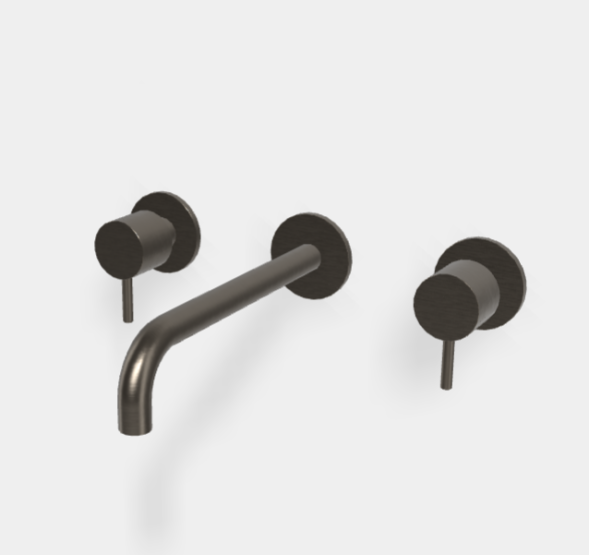 Смеситель для раковины, Fima Carlo Frattini, Spillo Up, цвет-брашированный черный хром F3161/5CS