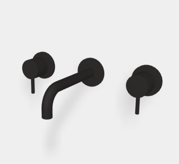 Смеситель для раковины, Fima Carlo Frattini, Spillo Up, цвет-чёрный матовый F3161/5NS