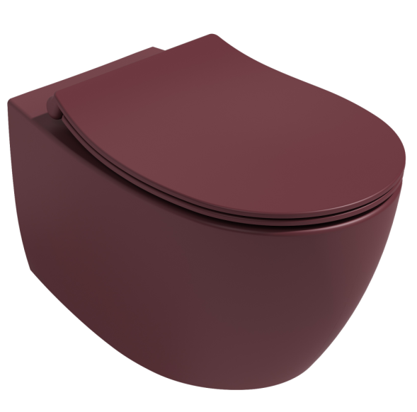Унитаз ISVEA Sentimenti Neo подвесной ШГВ 363*510*400 цвет бордовый матовый 10AR02010-2R