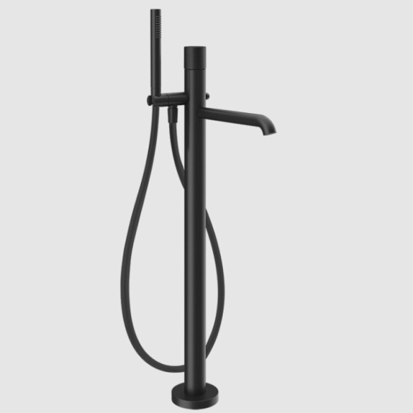 Gessi Смеситель для ванны и душа, Habito Cesello, напольный, цвет черный матовый