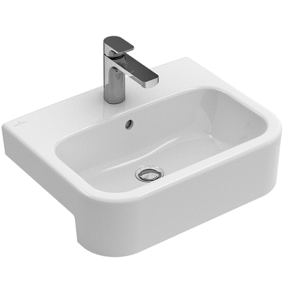 Villeroy&amp;Boch Раковина, Architectura, шг 550*430, отверстия для смесителя-1, цвет-альпийский белый 41905601