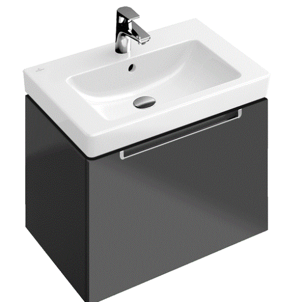 Villeroy&amp;Boch Раковина, Subway 2.0, шг 600*470, отверстия для смесителя-1 сквозное, 2 промаркированных, цвет-альпийский белый 71136001