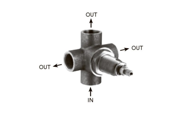 Nicolazzi Внутренняя часть назначение-дивертор на 3 потока воды не окрашен C7047 CR 29M цвет не окрашен