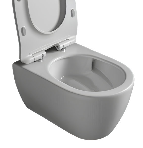 Унитаз Scarabeo GLAM BICOLORS подвесной безободковый цвет белый матовый чаша внутри глянцевая 5201/TW B41