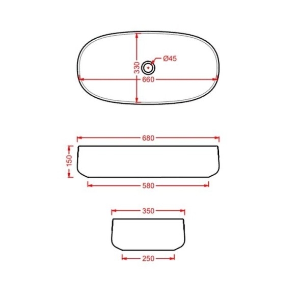 Раковина Artceram Cognac Quadro накладная без отверстий  цвет черный матовый COL005 17 00