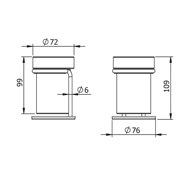 Стакан LANGBERGER ACCESSORIES 10913A настольный цвет хром