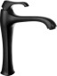 Emmevi Ares, высокий однорычажный смеситель для раковины (излив 21,6 см), с донным клапаном click-clack, цвет черный матовый 76006/NEO