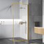 Vincea Душевая перегородка Волк-Ин (Walk-In) VSW-1HP120FLBG, 1200*2000, брашированное золото, стекло рифленое