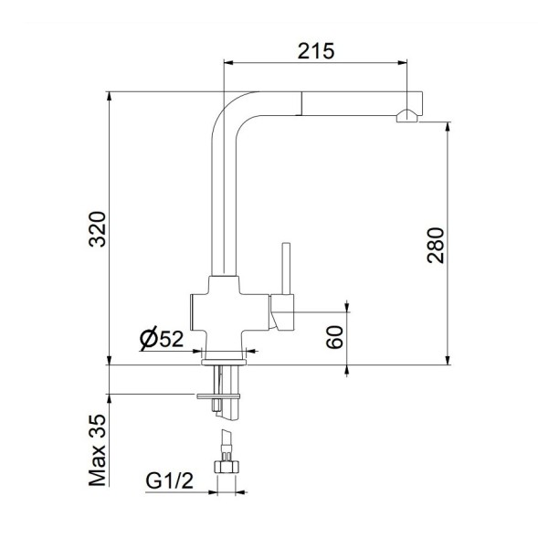 Смеситель для кухни Webert Lisbona LS940302015, хром