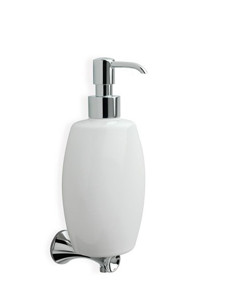 Stil Haus Cali, настенный керамический дозатор Cali, цвет хром - белая керамика