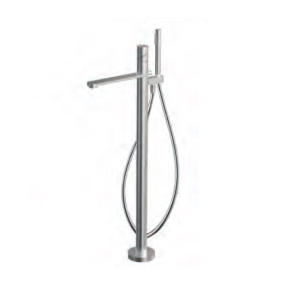 Смеситель для ванны и душа, Fima Carlo Frattini, Slide, напольный, цвет-Inox F5804/6INOX