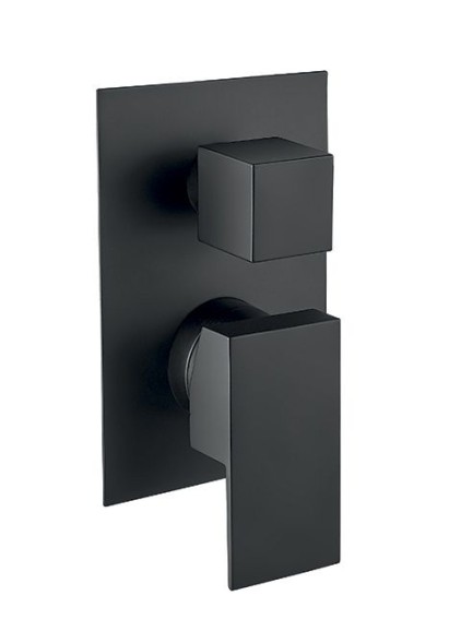 Fiore Kube, встраиваемый в стену однорычажный смеситель для душа на 3 выхода, цвет черный матовый