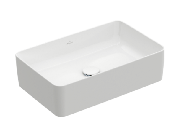 Villeroy&amp;Boch Раковина, Avento, шгв 550*370*105, отверстия для смесителя-1, CeramicPlus, цвет-камень белый (Stone White) 4A0055RW