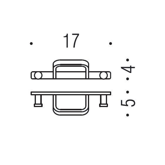 Крючок COLOMBO DESIGN TIME W4227 тройной цвет хром