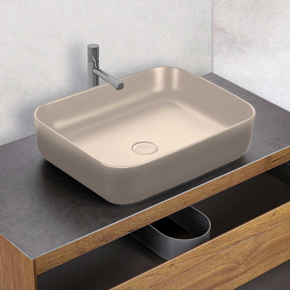 Vincea Раковина керамическая  VBS-105MC, 500*390*130, накладная, цвет капучино матовый
