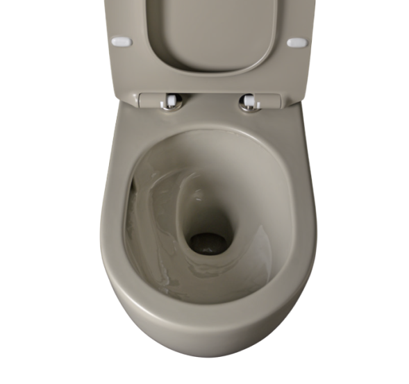 Унитаз Scarabeo GLAM BICOLORS подвесной безободковый цвет песочный матовый чаша внутри глянцевая 5201/TW B52