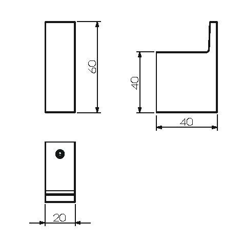 Крючок LANGBERGER VICO 70331A-BP подвесной цвет черный матовый