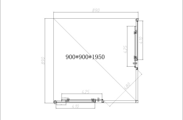 Vincea Душевой уголок Слим-Н (Slim-N) VSS-4SN900CL, 900*900, хром, стекло прозрачное