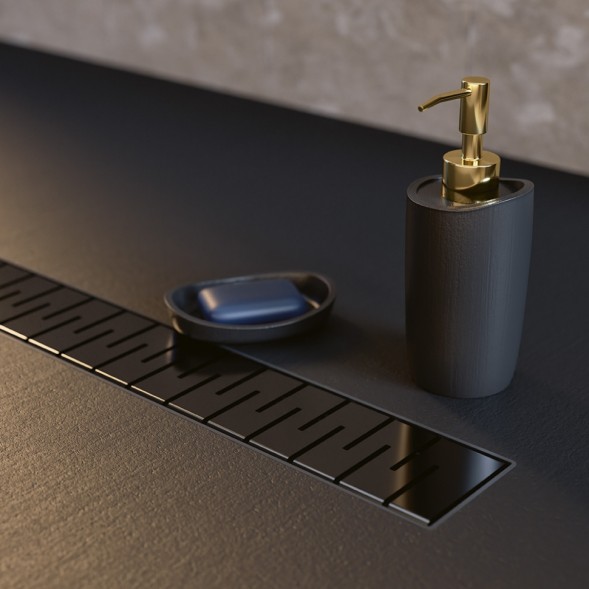 Paini Душевой лоток Medium 550 мм, черный матовый