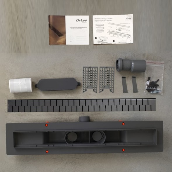 Paini Душевой лоток Medium 550 мм, черный матовый