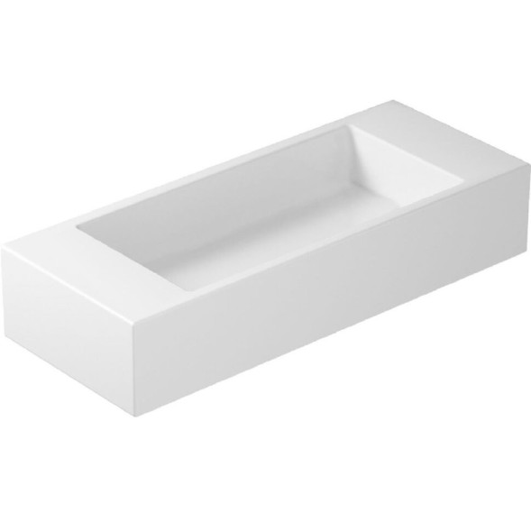 Раковина GALASSIA PLUS DESIGN 6036S накладная или подвесная без отверстий с переливом цвет белый глянцевый