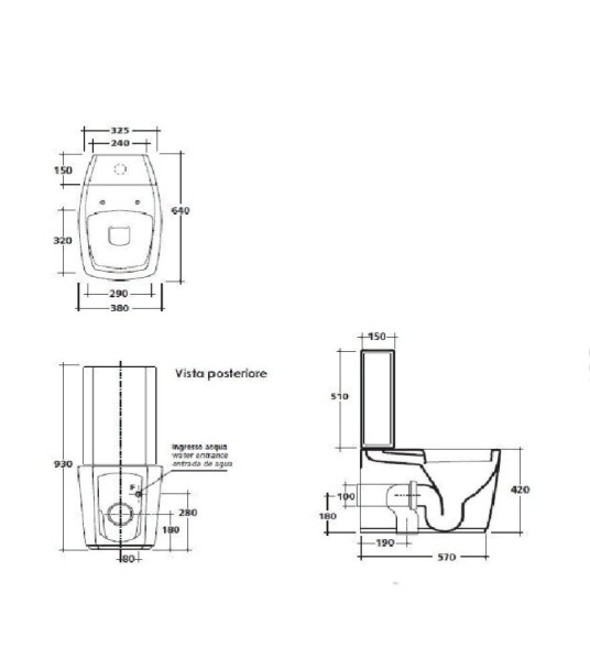 Бачок GALASSIA SA02 8963 без механизма