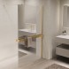 Vincea Душевая перегородка Волк-Ин (Walk-In) VSW-1HR900MRG, 900*2000, брашированное золото, стекло зеркальное
