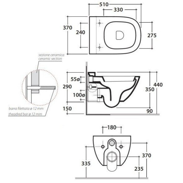 Унитаз GLOBO STOCKHOLM подвесной цвет белый LAS03BI