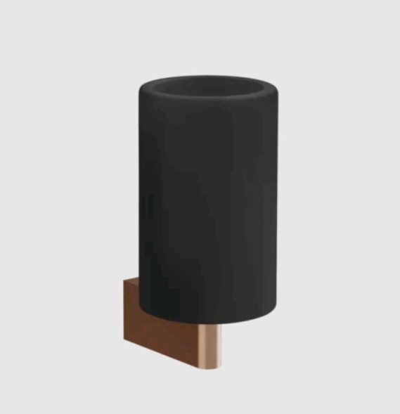 Gessi Стакан, Origini, шгв 75*105*160, цвет чёрный#брашированный никель 66408#149