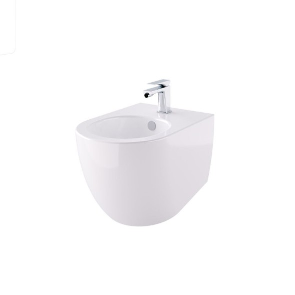 Hidra Tour, подвесное биде c крепежом, 52x35,5x33h см, цвет черный матовый