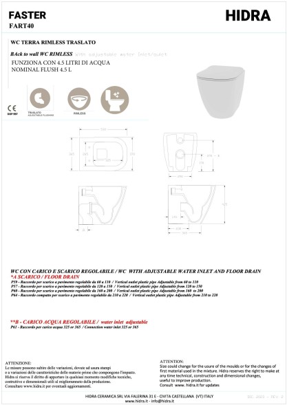 Hidra Faster, напольный безободковый унитаз c крепежом, 53x36,5 см, антибактериальное покрытие, цвет черный матовый