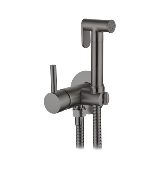 AQG, комплект гигиенического душа TAUS со смесителем на холодную и горячую воду, цвет оружейная сталь (PVD)